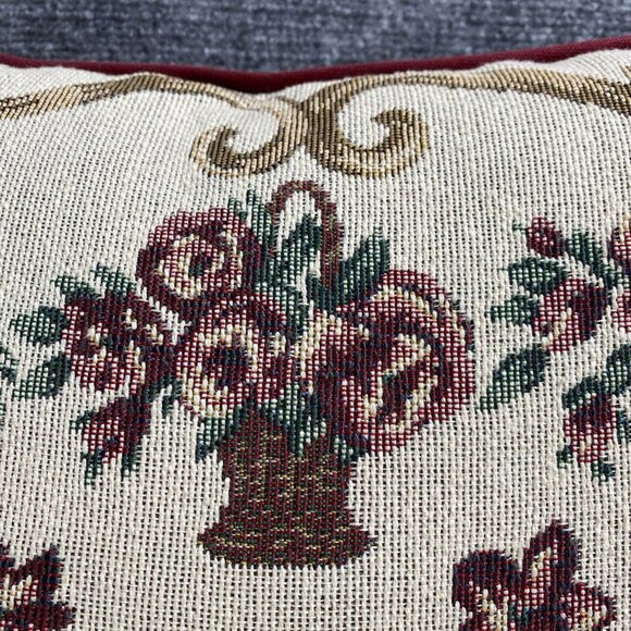 Vintage Tapestry ABCs Throw Pillow Alphabet 123s Floral Sampler Teacher‎ Nursery - Picture 4 of 10